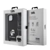  iPhone 15 Fekete Karl Lagerfeld Saffiano Crossbody Metal Karl és Choupette keresztpántos telefontok thumbnail