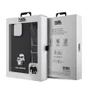 iPhone 15 Pro Max Karl Lagerfeld Saffiano Crossbody Metal Karl a Choupette puzdro na telefón čierne thumbnail