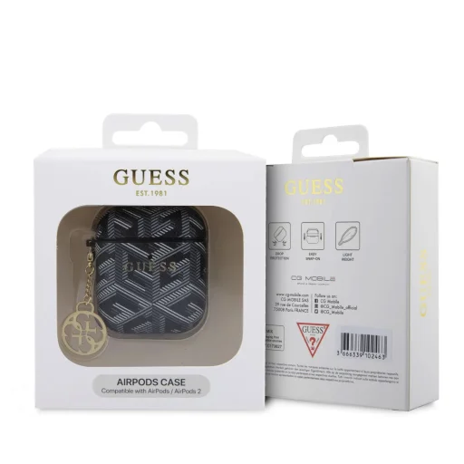 AirPods 1/2 Guess PU G Cube Charm tok fekete (GUA2PGCE4CK) - 3