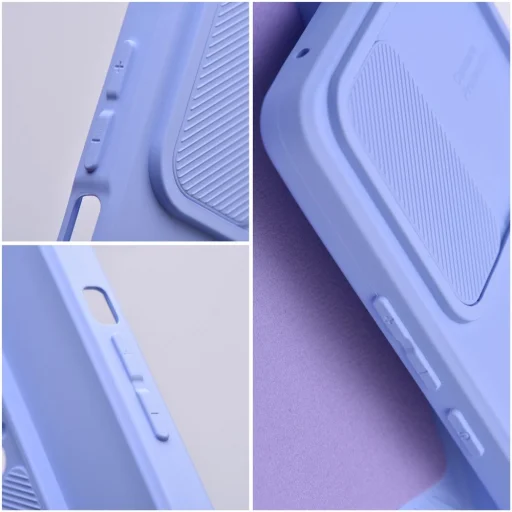 iPhone 15 Pro Max SLIDE Case tok, telefontok kameralencse védővel levendula - 14