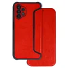 Samsung Galaxy A22 5G Razor Leather bőr fliptok piros thumbnail