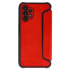 Samsung Galaxy A22 5G Razor Leather bőr fliptok piros thumbnail