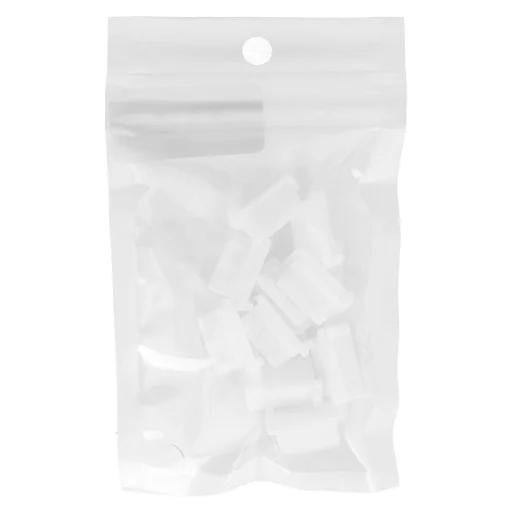 USB csatlakozó porvédő sapka szilikonból, fehér, 10 db - 2