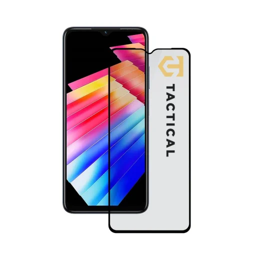 Infinix Hot 30i Tactical Glass Shield 5D kijelzővédő üvegfólia fekete kerettel - 1
