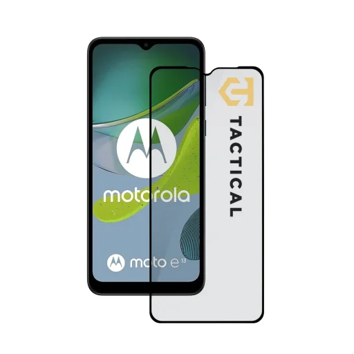 Motorola E13 Tactical Glass Shield 5D kijelzővédő üvegfólia fekete kerettel - 1
