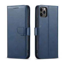 Honor 90 Lite mágneses PU bőr fliptok kártyatartóval kék Alphajack