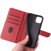 Honor 70 mágneses PU bőr fliptok kártyatartóval piros Alphajack thumbnail