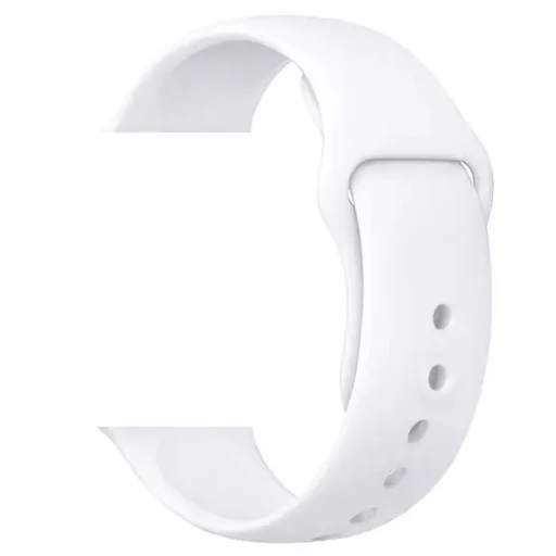 Apple Watch 1/2/3/4/5/6/7/8/9/SE/Ultra (42/44/45/49mm) TRPH szilikon óraszíj fehér - 1