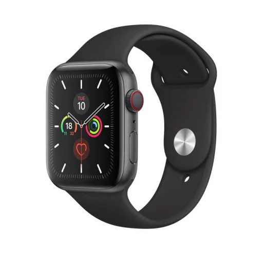 Apple Watch 1/2/3/4/5/6/7/8/9/SE/Ultra (42/44/45/49mm) TRPH szilikon óraszíj fekete - 1