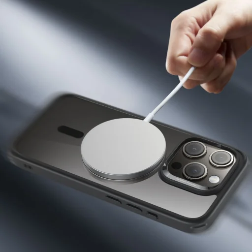  iPhone 15 Pro Max ESR CH HaloLock MagSafe átlátszó/fekete tok - 4