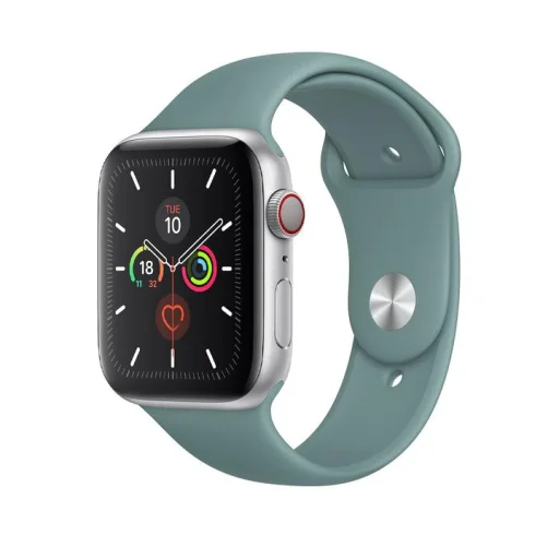 Apple Watch 1/2/3/4/5/6/7/8/9/SE/Ultra (42/44/45/49mm) TRPH szilikon óraszíj kaktusz zöld - 1