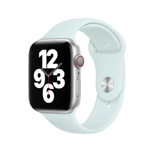 Apple Watch 1/2/3/4/5/6/7/8/9/SE (38/40/41mm) TRPH szilikon óraszíj halványkék - 1