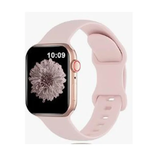 Apple Watch 1/2/3/4/5/6/7/8/9/SE (38/40/41mm) TRPH szilikon óraszíj púder - 1