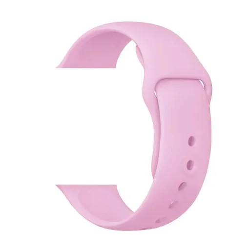 Apple Watch 1/2/3/4/5/6/7/8/9/SE (38/40/41mm) TRPH szilikon óraszíj rózsaszín - 1