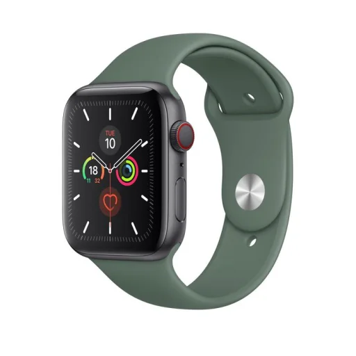 Apple Watch 1/2/3/4/5/6/7/8/9/SE (38/40/41mm) TRPH silikónový remienok tmavozelený - 1