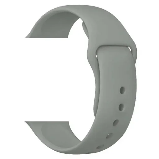 Apple Watch 1/2/3/4/5/6/7/8/9/SE/Ultra (42/44/45/49mm) TRPH szilikon óraszíj szürke - 1