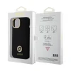 iPhone 15 Guess Liquid Silicone 4G Strass Metal Logo tok fekete (GUHCP15SM4DGPK) thumbnail