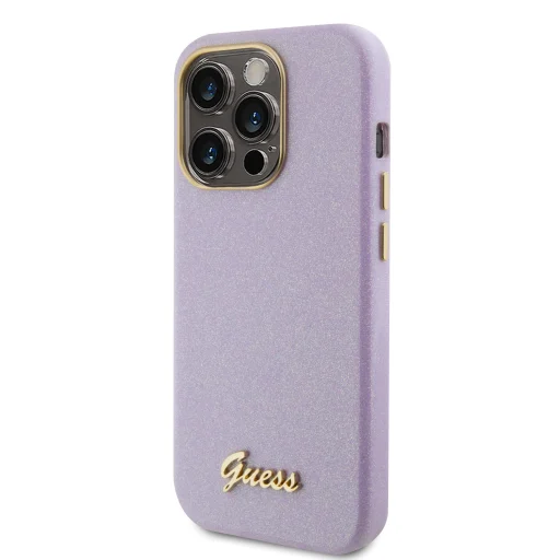 iPhone 15 Pro Guess PU Glitter Full Wrapped tok lila (GUHCP15LPGMCSL) - 7