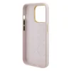 iPhone 15 Pro Max Guess Liquid Silicone 4G Strass Metal Logo tok rózsaszín (GUHCP15XM4DGPP) thumbnail