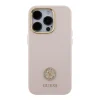 iPhone 15 Pro Max Guess Liquid Silicone 4G Strass Metal Logo tok rózsaszín (GUHCP15XM4DGPP) thumbnail
