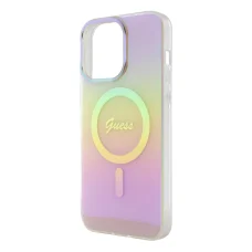 iPhone 15 Pro Max Guess IML Iridescent Script MagSafe kompatibilis tok rózsaszín (GUHMP15XHITSP)