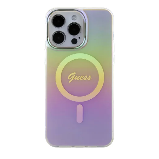 iPhone 15 Pro Max Guess IML Iridescent Script MagSafe kompatibilis tok rózsaszín (GUHMP15XHITSP) - 6