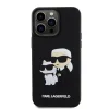 iPhone 13 Pro Karl Lagerfeld KLHCP13L3DRKCNK 3D Rubber Karl and Choupette tok fekete - 4