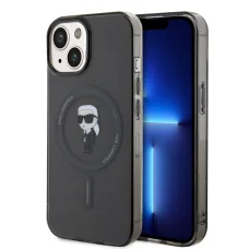  iPhone 15 Fekete Karl Lagerfeld KLHMP15SHFCKNOK IML Ikonik MagSafe tok