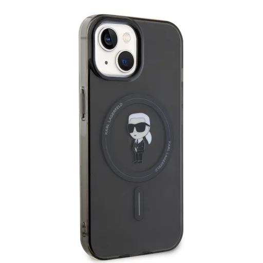  iPhone 15 Fekete Karl Lagerfeld KLHMP15SHFCKNOK IML Ikonik MagSafe tok - 3