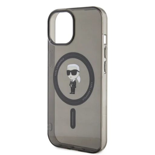  iPhone 15 Fekete Karl Lagerfeld KLHMP15SHFCKNOK IML Ikonik MagSafe tok - 4