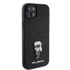  iPhone 15 Karl Lagerfeld KLHCP15SGKNPSK Fekete Glitter Metal Ikonik tok - 7