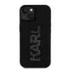  iPhone 15 Fekete Karl Lagerfeld KLHCP15S3DMBKCK 3D Rubber Glitter Logo tok thumbnail