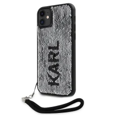 iPhone 11 Karl Lagerfeld Sequins Reversible tok fekete/ezüst (KLHCN61PSQRKS)