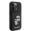 iPhone 15 Pro Max Karl Lagerfeld KLHCP15XSAKCSCK PU Saffiano Card Slot Stand Karl and Choupette tok fekete thumbnail