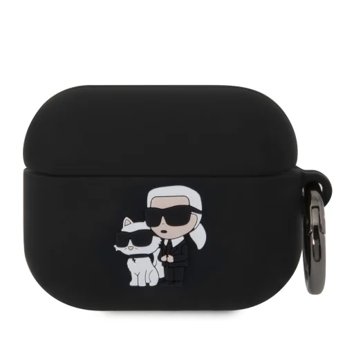 Airpods 3 Karl Lagerfeld KLA3RUNKC 3D Logo NFT Karl and Choupette Szilikon tok fekete - 1