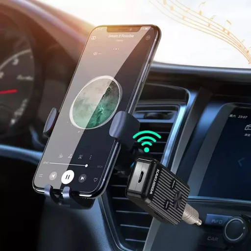 KAKUSIGA KSC-775 YINHU Bluetooth adapter mikrofonnal AUX mini jack 3,5 mm + microSD fekete - 3