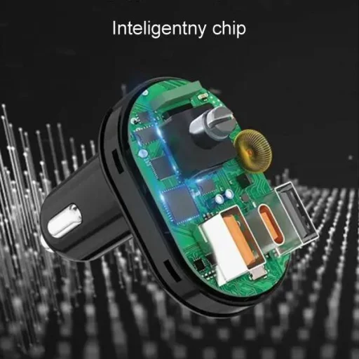 AWEI Bluetooth 5.0 MP3 kihangosító FM transmitter 1xUSB + 1xUSB-C (C-843) fekete - 4