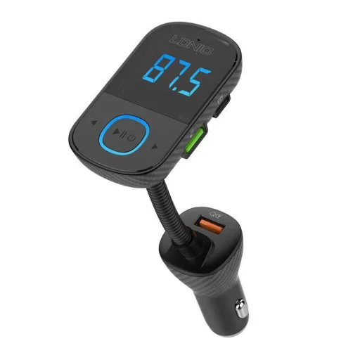LDNIO Bluetooth C705Q 2USB, USB-C FM transmitter + USB-C - Lightning kábel - 1