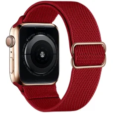 Apple Watch 1/2/3/4/5/6/7/8/9/SE (42/44/45mm) TRPH szövet óraszíj piros
