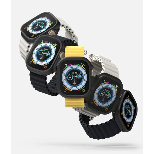 Apple Watch Ultra 1/2/3 49 mm Ringke Slim tok 2x átlátszó/fekete - 10