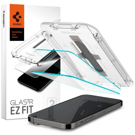 iPhone 14 Pro/15 Spigen Glas.TR EZ Fit 2x kijelzővédő üvegfólia - 1