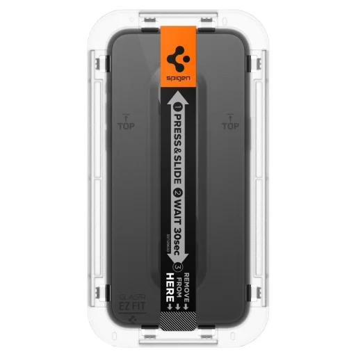 iPhone 15 Pro Max Spigen Kijelzővédő Fólia FC ''EZ FIT'' kerettel 2 db fekete (AGL06873) - 5