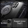 iPhone 15 Pro Spigen Rugged Armor Mag MagSafe tok matt fekete (ACS06703) thumbnail