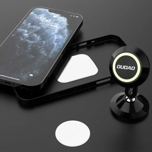 Dudao F6X + mágneses autós telefontartó fekete - 2