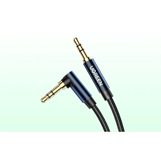 Ugreen audio kábel AUX 90 fokban döntött minijack 3,5 mm 2m kék (AV112) - 8