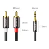Ugreen 3.5mm mini jack - 2RCA audio kábel 1,5m fekete (AV116) thumbnail
