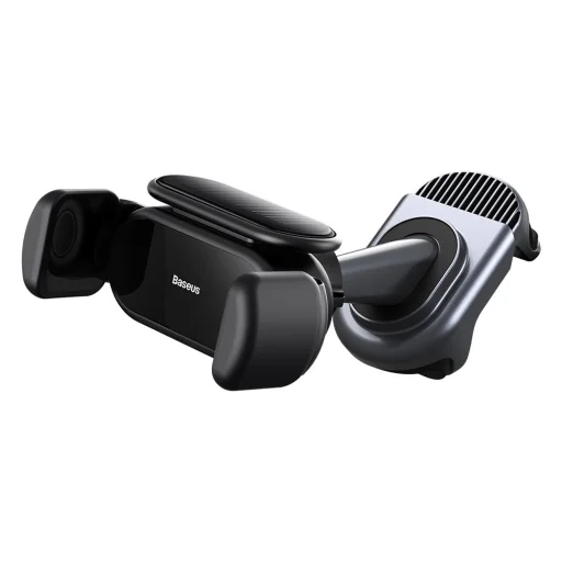 Baseus T-Space Elektromos autós telefontartó napelemmel Tesla Model 3 / Y fekete - 2