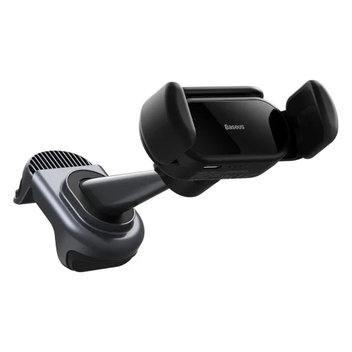 Baseus T-Space Elektromos autós telefontartó napelemmel Tesla Model 3 / Y fekete - 5