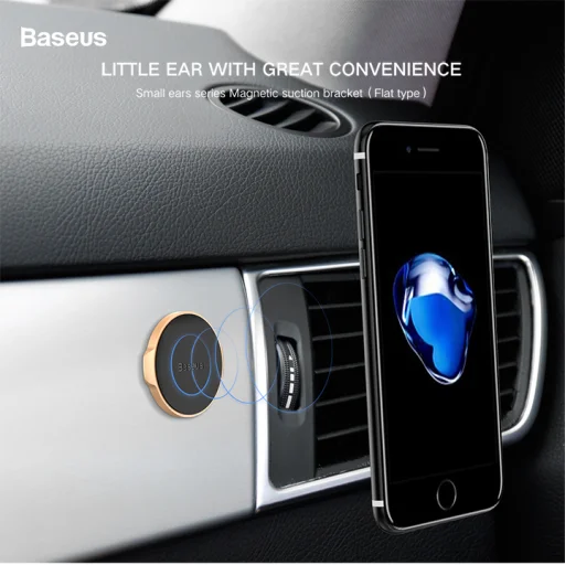 Baseus Small Ears mágneses autós telefontartó fekete - 3