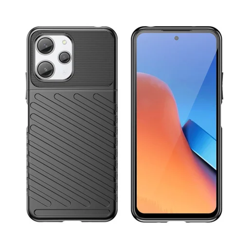 Xiaomi Redmi 12 Thunder fokozott védelmet biztosító flexibilis TPU tok fekete - 5